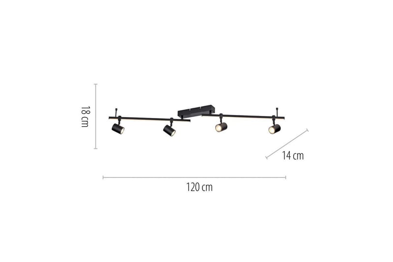 Taklampe Barik - 101x18x123 cm - Belysning - Innendørsbelysning & Lamper - Taklampe - Takplafond