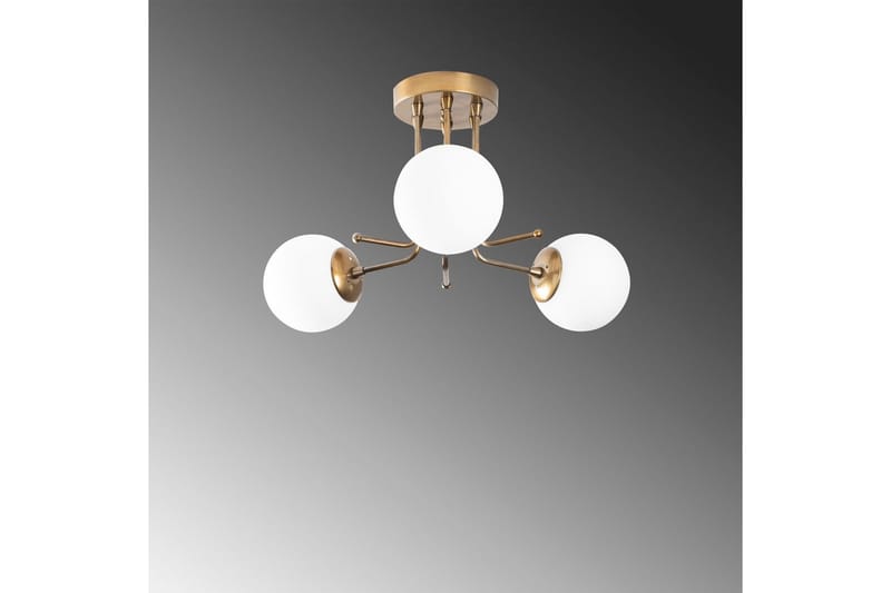 Taklampe Bhika Gull / Hvit - Gull / Hvit - Belysning - Innendørsbelysning & Lamper - Taklampe - Takplafond