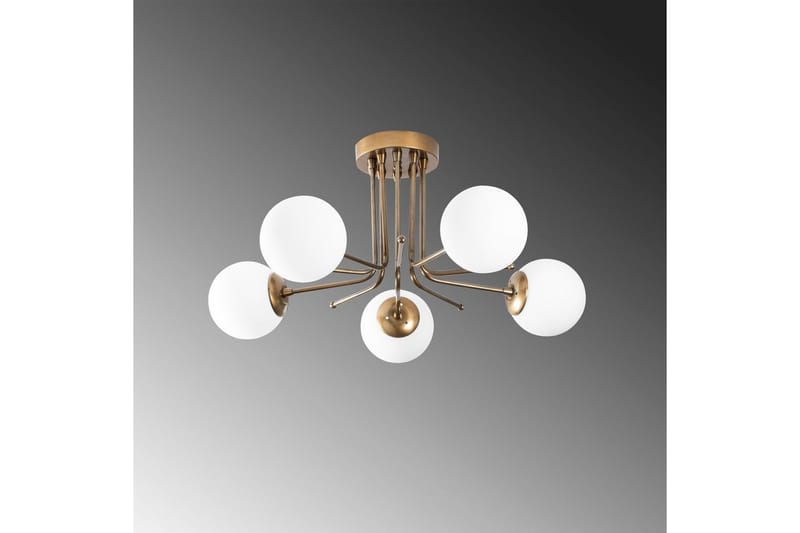 Taklampe Bhika Masafumie Fem Gull / Hvit - Gull/Hvit - Belysning - Innendørsbelysning & Lamper - Taklampe - Takplafond