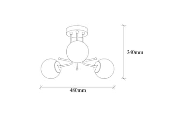 Taklampe Bhika Svart - Svart - Belysning - Innendørsbelysning & Lamper - Taklampe - Kjøkkenlampe & taklampe kjøkken