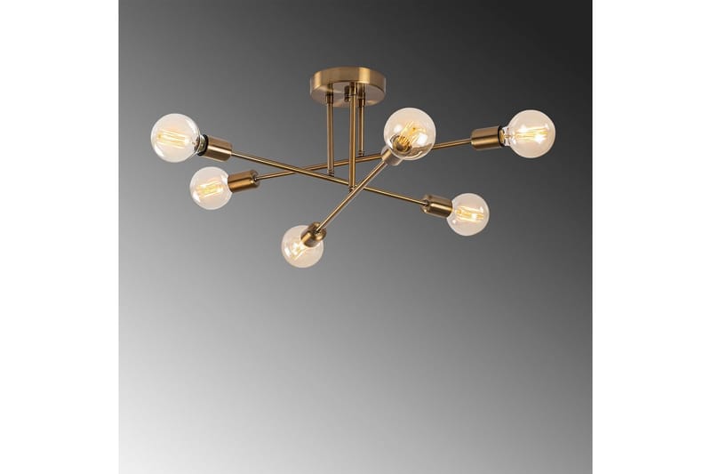 Taklampe Blomst Kobber - Gull - Belysning - Innendørsbelysning & Lamper - Taklampe - Takplafond