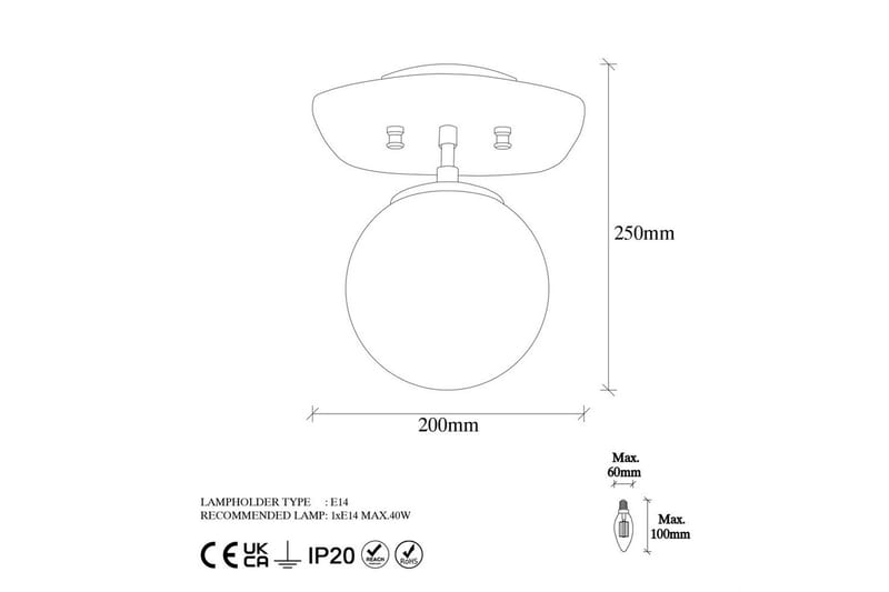Taklampe Brønn (20 x 25 x 25 cm) Svart / Gul - Svart / Gul - Belysning - Innendørsbelysning & Lamper - Taklampe - Takplafond