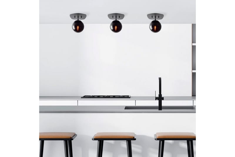 Taklampe Brønn (20 x 25 x 25 cm) Svart - Svart - Belysning - Innendørsbelysning & Lamper - Taklampe - Takplafond