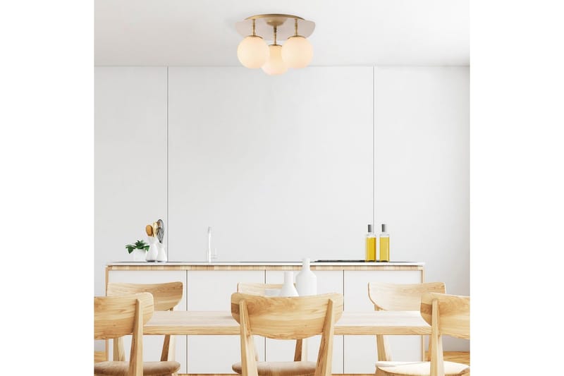 Taklampe Brønn Trippel Gull - Gull - Belysning - Innendørsbelysning & Lamper - Taklampe - Takplafond