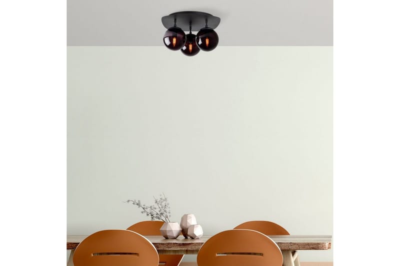 Taklampe Brønn Trippel Svart - Svart - Belysning - Innendørsbelysning & Lamper - Taklampe - Takplafond
