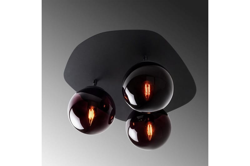 Taklampe Brønn Trippel Svart - Svart - Belysning - Innendørsbelysning & Lamper - Taklampe - Takplafond