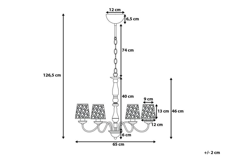 Taklampe Bradano 65 cm - Sølv - Taklampe soverom - Kjøkkenlampe & taklampe kjøkken - Lamper gang - Vinduslampe - Pendellamper & Hengelamper - Taklampe stue - Vinduslampe hengende - Taklampe