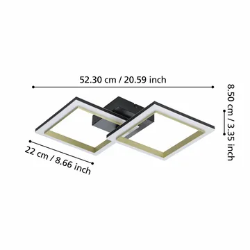 Taklampe Calliera - 525x310 mm - Belysning - Innendørsbelysning & Lamper - Taklampe - Takplafond