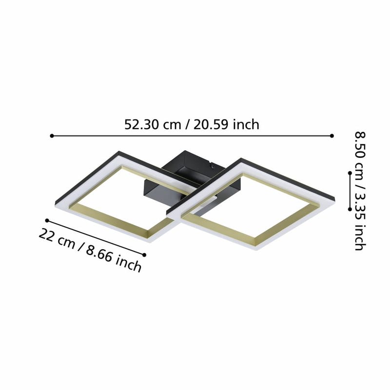 Taklampe Calliera - 525x310 mm - Belysning - Innendørsbelysning & Lamper - Taklampe - Takplafond