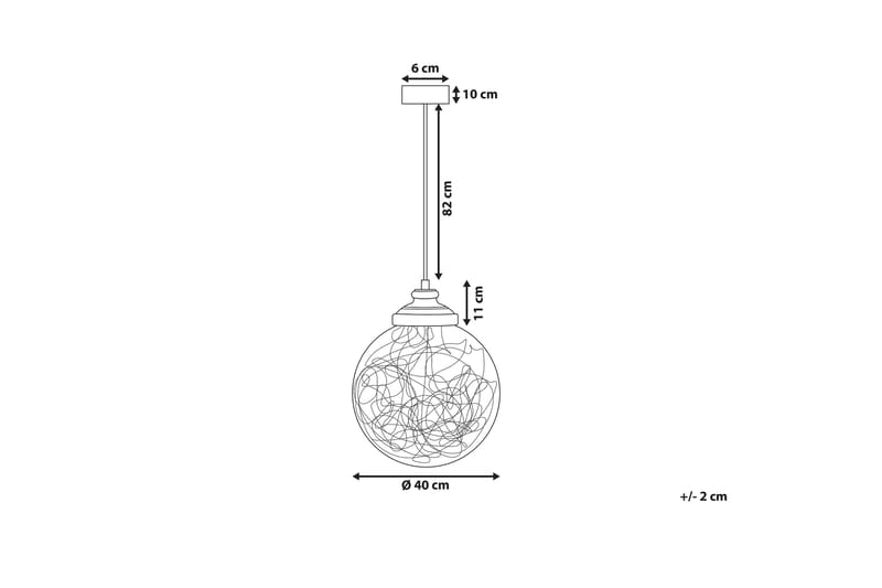 Taklampe Cavedor Stor - Sølv - Taklampe soverom - Kjøkkenlampe & taklampe kjøkken - Lamper gang - Vinduslampe - Pendellamper & Hengelamper - Taklampe stue - Vinduslampe hengende - Taklampe