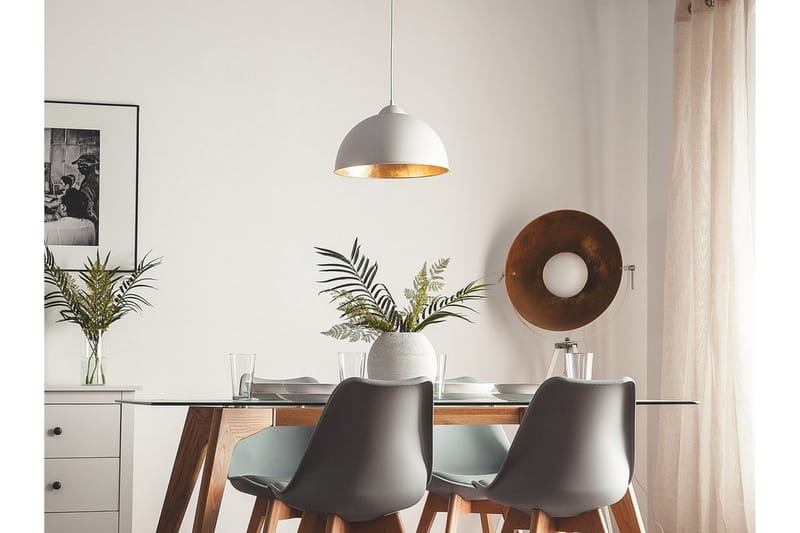 Taklampe Cetina 40 cm - Hvit - Belysning - Innendørsbelysning & Lamper - Taklampe - Kjøkkenlampe & taklampe kjøkken