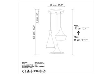 Taklampe Cindel Antikk - Gull - Belysning - Innendørsbelysning & Lamper - Taklampe - Kjøkkenlampe & taklampe kjøkken