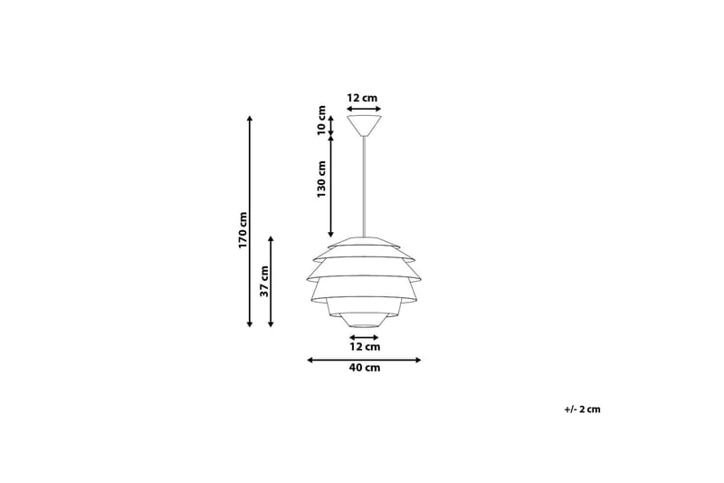 Taklampe Congo 40 cm - Hvit - Taklampe soverom - Kjøkkenlampe & taklampe kjøkken - Lamper gang - Vinduslampe - Pendellamper & Hengelamper - Taklampe stue - Vinduslampe hengende - Taklampe