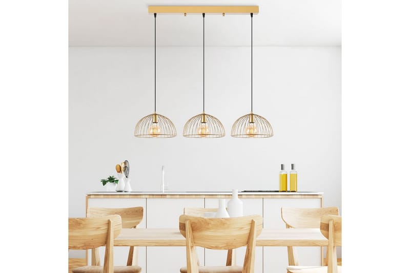 Taklampe Corva Skinnende Gull Horisontal base - Horisontal base - Belysning - Innendørsbelysning & Lamper - Taklampe - Kjøkkenlampe & taklampe kjøkken