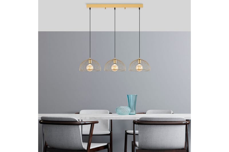 Taklampe Corva Skinnende Gull Horisontal base - Horisontal base - Belysning - Innendørsbelysning & Lamper - Taklampe - Kjøkkenlampe & taklampe kjøkken