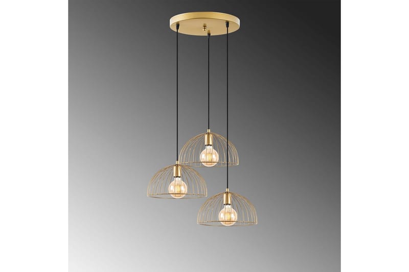 Taklampe Corva Skinnende Gull Sirkelbase - Sirkelbase - Belysning - Innendørsbelysning & Lamper - Taklampe - Kjøkkenlampe & taklampe kjøkken