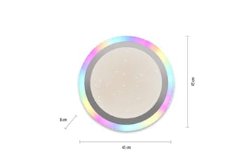 Taklampe Cyba - 45x8x45 cm - Belysning - Innendørsbelysning & Lamper - Taklampe - Takplafond