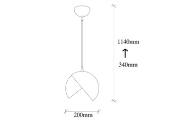 Taklampe Dalenor Svart / Gull Enkeltkontakt - Enkeltkontakt - Belysning - Innendørsbelysning & Lamper - Taklampe - Kjøkkenlampe & taklampe kjøkken