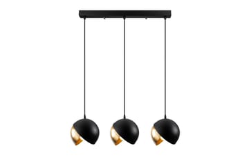 Taklampe Dalenor Svart / Gull Tre Stikkontakt - Tre Stikkontakt - Belysning - Innendørsbelysning & Lamper - Taklampe - Kjøkkenlampe & taklampe kjøkken