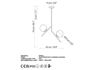 Taklampe Dolcer Dasinara Gull - Gull - Belysning - Innendørsbelysning & Lamper - Taklampe - Kjøkkenlampe & taklampe kjøkken