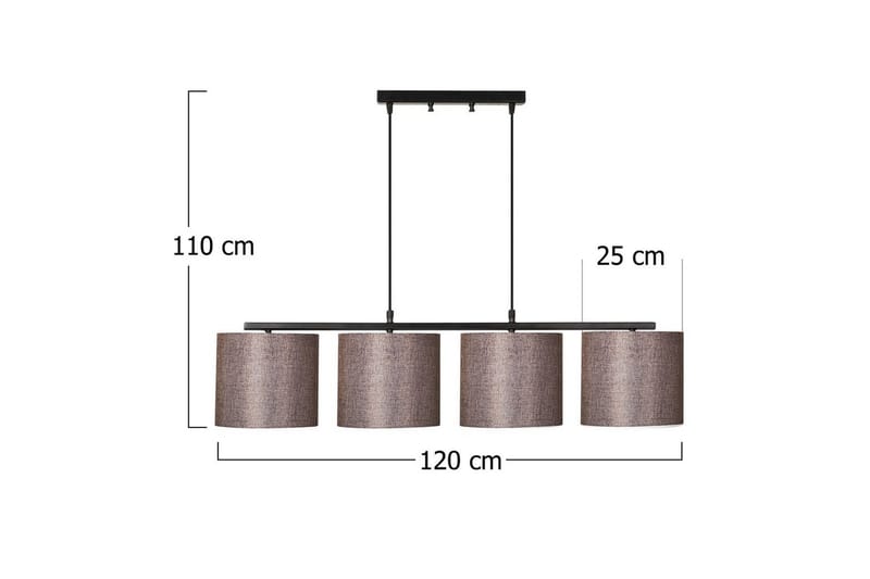 Taklampe Donria Svart / Brun - Brun/Svart - Belysning - Innendørsbelysning & Lamper - Taklampe - Kjøkkenlampe & taklampe kjøkken