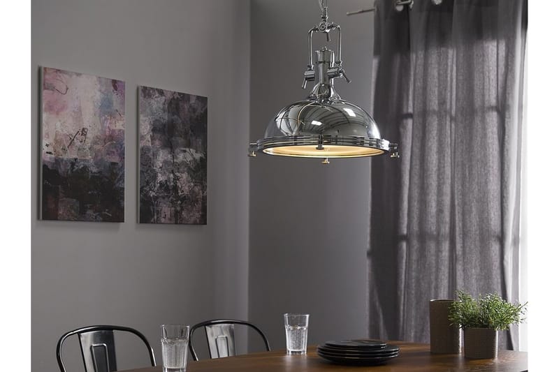 Taklampe Ebron 38 cm - Sølv - Belysning - Innendørsbelysning & Lamper - Taklampe - Kjøkkenlampe & taklampe kjøkken