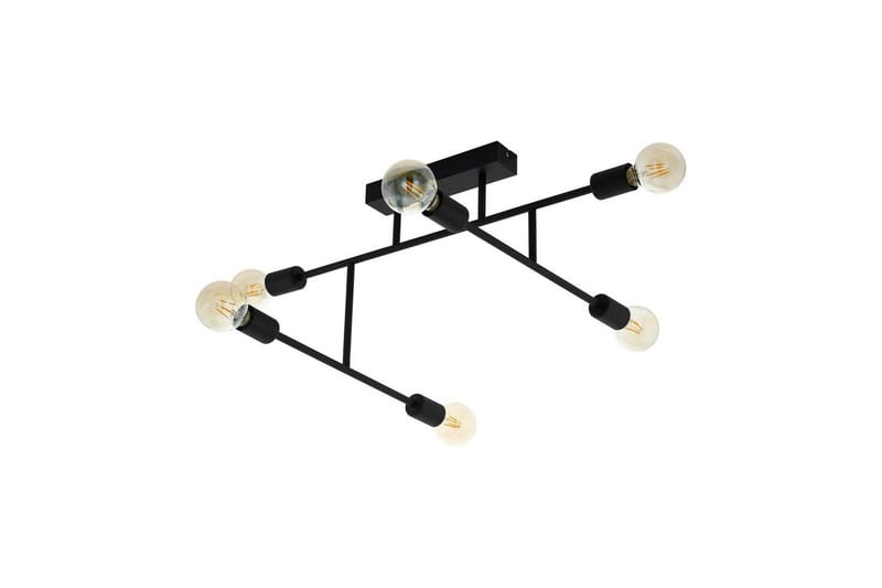 Taklampe Eglo Belsiana med 6 lamper, Svart