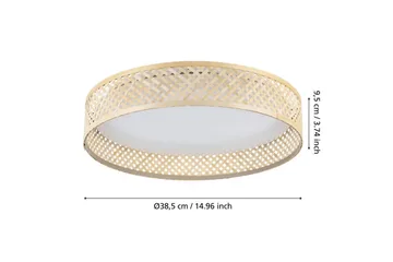 Taklampe Eglo Luppineria Ø380 mm hvit brun - Hvit/Brun - Belysning - Innendørsbelysning & Lamper - Taklampe - Takplafond