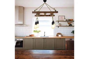 Taklampe Eluna Valnøtt - Brun - Belysning - Innendørsbelysning & Lamper - Taklampe - Kjøkkenlampe & taklampe kjøkken