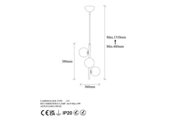 Taklampe Elvon Gull - Gull - Belysning - Innendørsbelysning & Lamper - Taklampe - Kjøkkenlampe & taklampe kjøkken