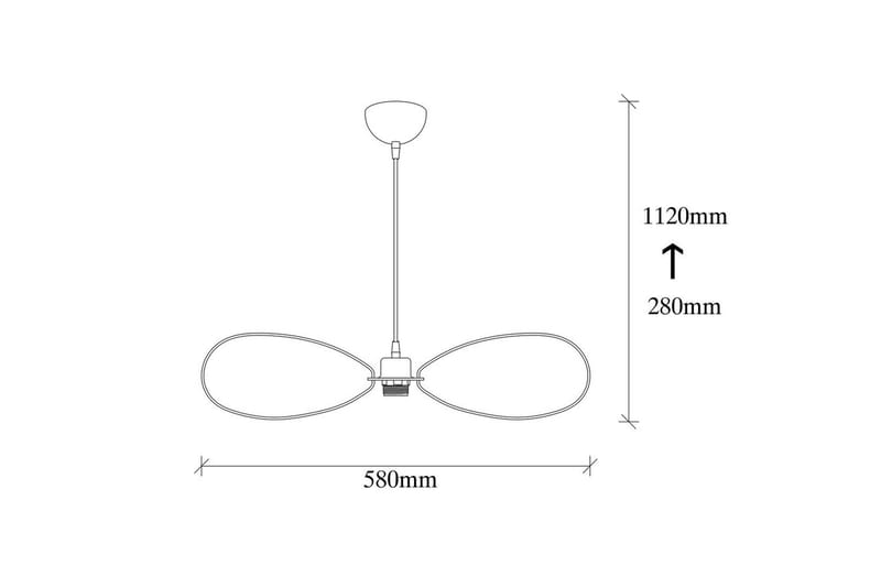 Taklampe Emrith Svart - Svart - Belysning - Innendørsbelysning & Lamper - Taklampe - Kjøkkenlampe & taklampe kjøkken
