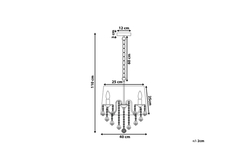 Taklampe Evans 40 cm - Grå - Taklampe soverom - Kjøkkenlampe & taklampe kjøkken - Lamper gang - Vinduslampe - Pendellamper & Hengelamper - Taklampe stue - Vinduslampe hengende - Taklampe