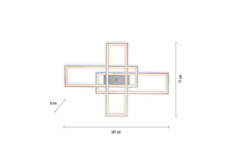 Taklampe Felix - 71x6,9x101,2 cm - Belysning - Innendørsbelysning & Lamper - Taklampe - Takplafond