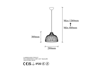 Taklampe Gertie Skinnende Gull - Gull - Belysning - Innendørsbelysning & Lamper - Taklampe - Kjøkkenlampe & taklampe kjøkken