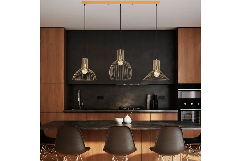 Taklampe Halven Gull - Gull - Belysning - Innendørsbelysning & Lamper - Taklampe - Kjøkkenlampe & taklampe kjøkken