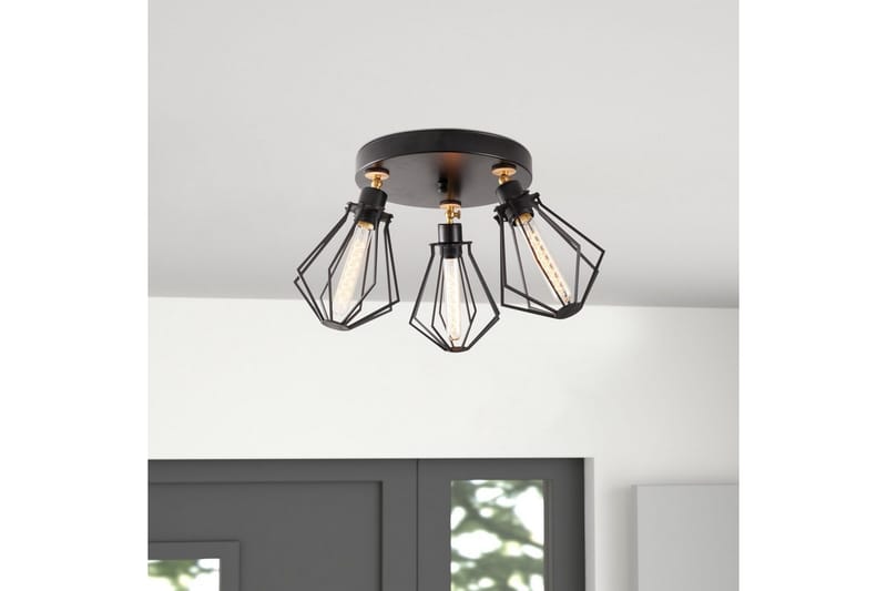 Taklampe Hillmere Svart / Gull - Gull/Svart - Belysning - Innendørsbelysning & Lamper - Taklampe - Takplafond