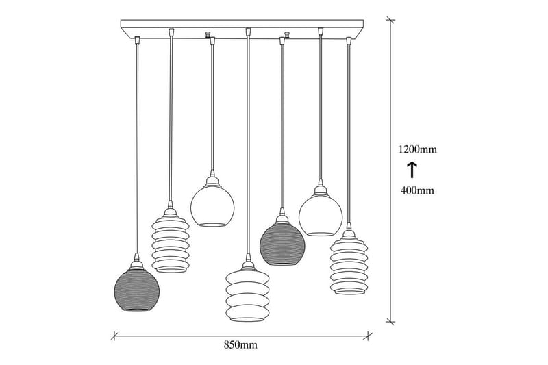 Taklampe Ilena Fume - Antrasitt - Belysning - Innendørsbelysning & Lamper - Taklampe - Kjøkkenlampe & taklampe kjøkken