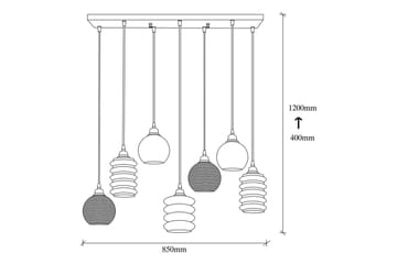 Taklampe Ilena Fume - Antrasitt - Belysning - Innendørsbelysning & Lamper - Taklampe - Kjøkkenlampe & taklampe kjøkken