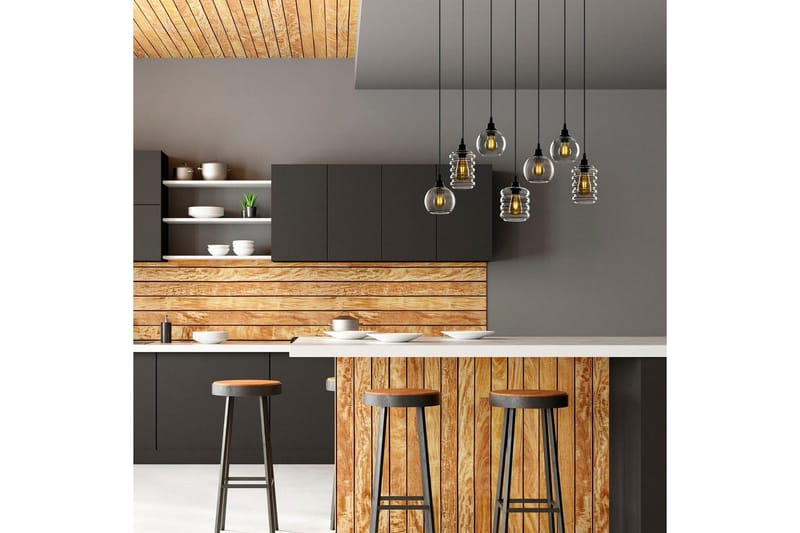Taklampe Ilena Fume - Antrasitt - Belysning - Innendørsbelysning & Lamper - Taklampe - Kjøkkenlampe & taklampe kjøkken