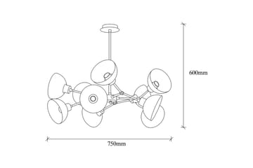 Taklampe Ilmare Moonza Svart - Svart - Belysning - Innendørsbelysning & Lamper - Taklampe - Kjøkkenlampe & taklampe kjøkken