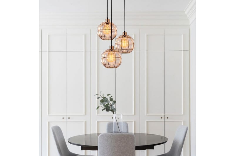 Taklampe Jaran Kobber Tre Stikkontakt - Tre Stikkontakt - Belysning - Innendørsbelysning & Lamper - Taklampe - Kjøkkenlampe & taklampe kjøkken