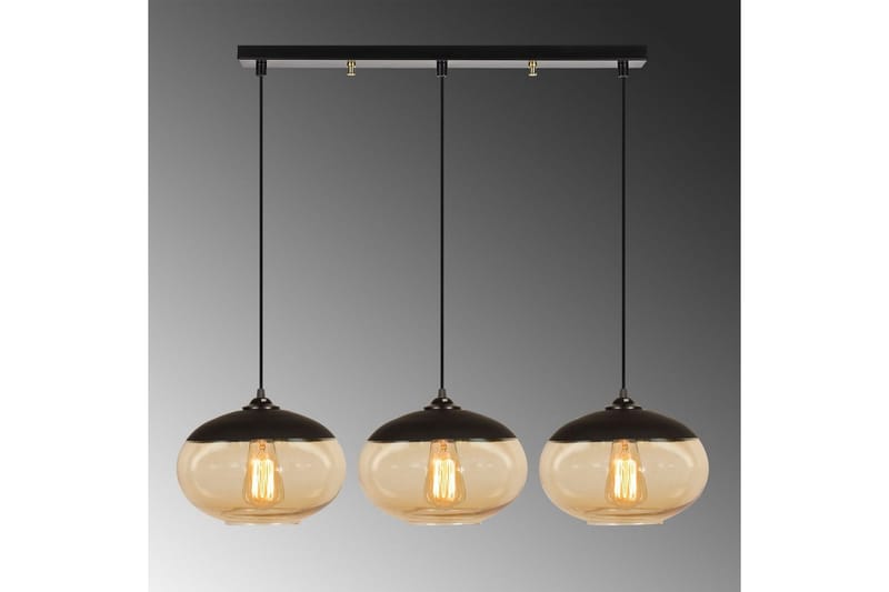 Taklampe Jeba Tre Svart / Honning - Svart - Belysning - Innendørsbelysning & Lamper - Taklampe - Kjøkkenlampe & taklampe kjøkken