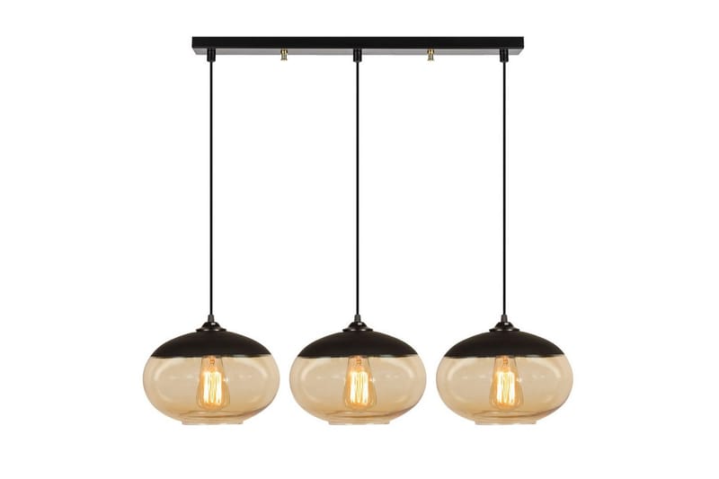 Taklampe Jeba Tre Svart / Honning - Svart - Belysning - Innendørsbelysning & Lamper - Taklampe - Kjøkkenlampe & taklampe kjøkken
