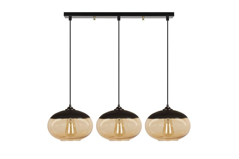Taklampe Jeba Tre Svart / Honning - Svart - Belysning - Innendørsbelysning & Lamper - Taklampe - Kjøkkenlampe & taklampe kjøkken