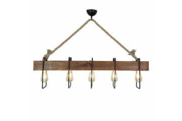 Taklampe Kalldrun Valnøtt / Svart / Beige - Valnøtt / Svart / Beige - Belysning - Innendørsbelysning & Lamper - Taklampe - Kjøkkenlampe & taklampe kjøkken