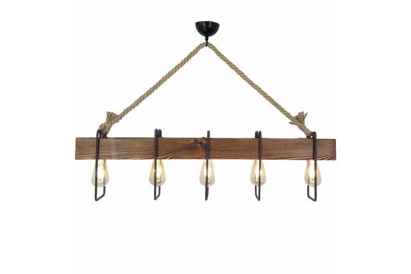 Taklampe Kalldrun Valnøtt / Svart / Beige - Valnøtt / Svart / Beige - Belysning - Innendørsbelysning & Lamper - Taklampe - Kjøkkenlampe & taklampe kjøkken