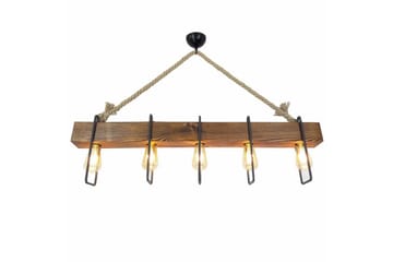 Taklampe Kalldrun Valnøtt / Svart / Beige - Valnøtt / Svart / Beige - Belysning - Innendørsbelysning & Lamper - Taklampe - Kjøkkenlampe & taklampe kjøkken
