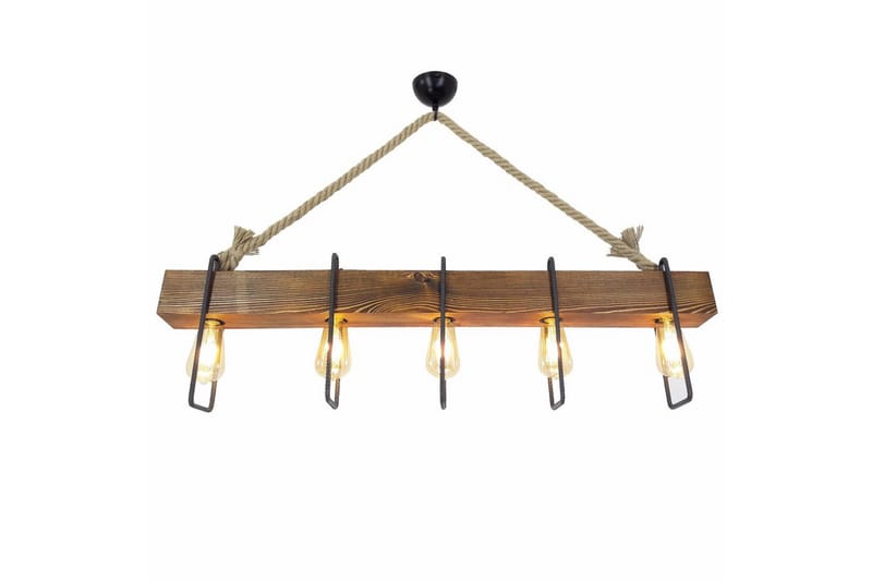 Taklampe Kalldrun Valnøtt / Svart / Beige - Valnøtt / Svart / Beige - Belysning - Innendørsbelysning & Lamper - Taklampe - Kjøkkenlampe & taklampe kjøkken