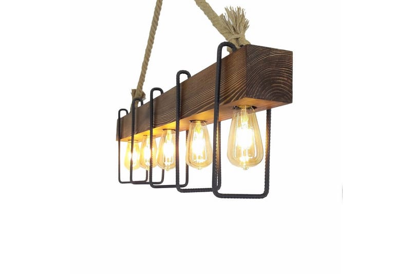 Taklampe Kalldrun Valnøtt / Svart / Beige - Valnøtt / Svart / Beige - Belysning - Innendørsbelysning & Lamper - Taklampe - Kjøkkenlampe & taklampe kjøkken