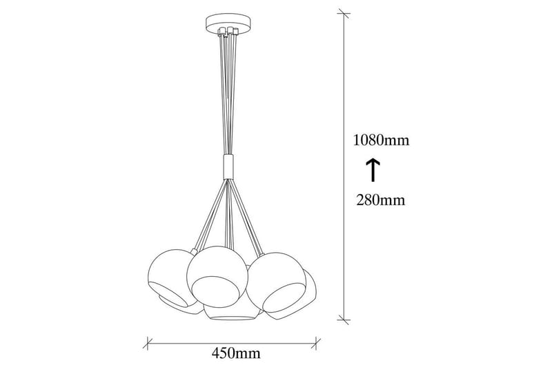 Taklampe Kelorn Svart / Gull - Gull/Svart - Belysning - Innendørsbelysning & Lamper - Taklampe - Kjøkkenlampe & taklampe kjøkken